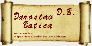 Daroslav Batica vizit kartica